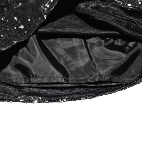 J Crew Black Sequin Mini Skirt Womens Size 2 Evening Holiday New Years Party - Picture 6 of 7